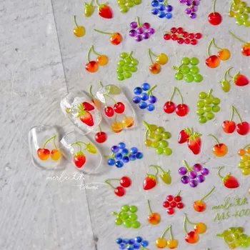 Motýlí nálepky na nehty s 5D efektem | zdobení nehtů, samolepky - 1 ks MS400