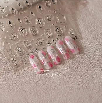 Umělé nehty 5D květinové samolepky na nehty růže | samolepky, nehtové doplňky - M352