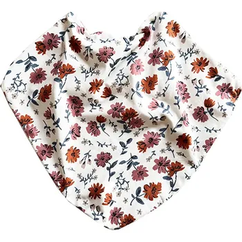 Šátek Needo funkční šátek TRIANGLE (hnědé kytky) Velikost: 3 (L - large)