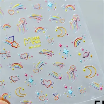 Motýlí nálepky na nehty s 5D efektem | zdobení nehtů, samolepky - 1 ks MN-058F