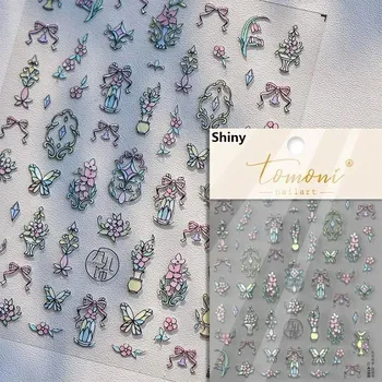 3d zimní nálepky na nehty s reliéfem | samolepky, nehtové zdobení - TO4168