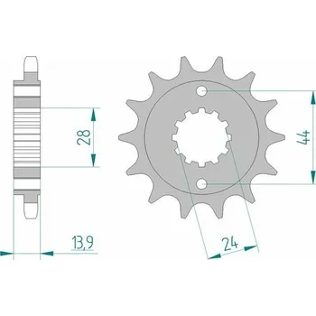 Nářadí na motocykly Řetězové kolo AFAM 20606-15