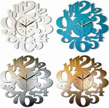 Hodiny VELKÉ, MODERNÍ HODINY NA ZEĎ, VELKÉ ČÍSLICE, PŘEHLEDNÉ, TICHÉ, 3