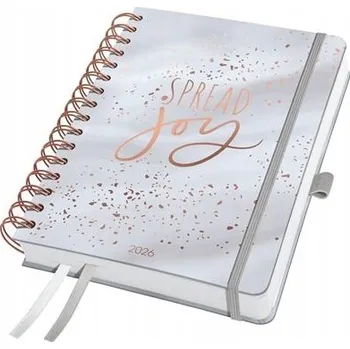 Diář Spirálový diář "Jolie", Glittery Joy, A5, týdenní, 2026, tvrdé desky, SIGEL