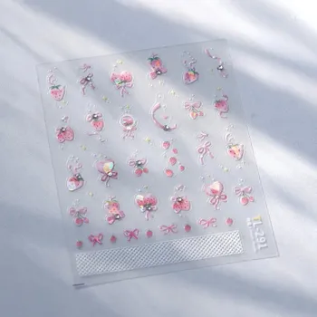 Roztomilé samolepky na nehty dortíky jahoda čokoláda | nálepky, doplňky na nehty - TL291