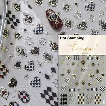 3d zimní nálepky na nehty s reliéfem | samolepky, nehtové zdobení - TO4585XTJ