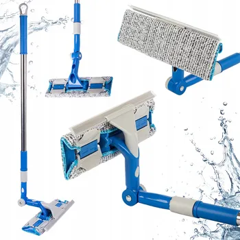 Vysavač na okno ČISTIČ OKEN, SKEL A ZRCADEL SE STĚRKOU A TELESKOPICKOU TYČÍ, MIKROVLÁKNO