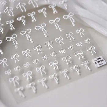 5 D roztomilé mašličky samolepky na nehty | samolepky, ozdoby na nehty - 1 ks TA276