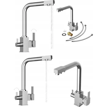 Vodovodní baterie Stojánková kuchyňská baterie Granitan Node stříbrná