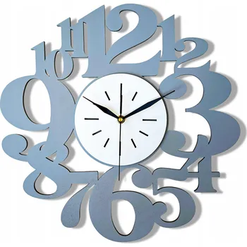 Hodiny VELKÉ, MODERNÍ HODINY NA ZEĎ, VELKÉ ČÍSLICE, PŘEHLEDNÉ, TICHÉ, 3