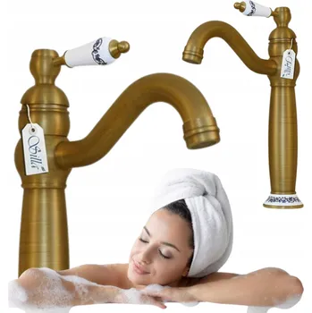 Vodovodní baterie Stojánková umyvadlová baterie Silla zlatá