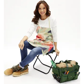 Stolička Die moderne Hausfrau Skládací stolička s taškou na nářadí 837390
