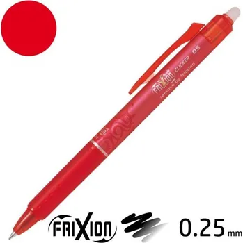 Roller Pilot FriXion Clicker - gumovatelný, 0.5 mm červený