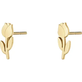 Náušnice TULIP náušnice z pozlacené chirurgické oceli