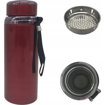 Láhev SÍTKO NA LOUHOVÁNÍ ČAJE Z LAHEV NA PITÍ NEREZOVÁ OCEL SÍTKO NA KÁVU A ČAJ, ČERVENÁ 800ML