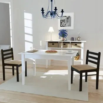 Jídelní židle Židle VidaXL látka hnědá 2 ks
