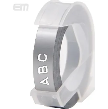 Pásek do tiskárny Páska AltPrint [Dymo] 3D, 9mm stříbrná, bílý tisk, 3m - 1ks