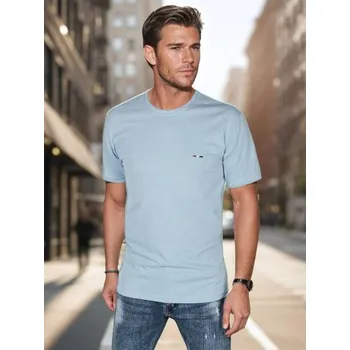 Pánské tričko s výšivkou modré