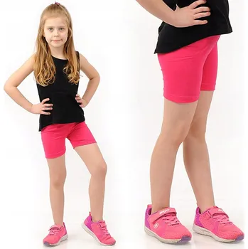 Dívčí kraťasy LAEMI krátké kraťasy do půlky stehen bavlna růžové velikost 122