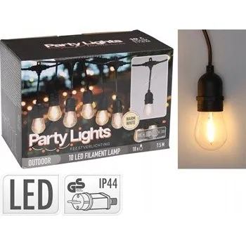 Venkovní osvětlení Světelný řetěz Koopman 7 cm do sítě, černý