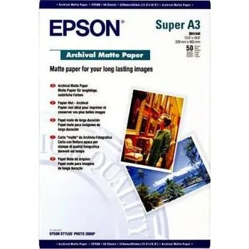 Fotopapír Epson S041340 - Archival Matte Paper, A3+, 192g, 50 listů