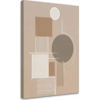Obraz Obraz do obýváku, Abstrakce Geometrické Figury Béžový Minimalismus 40x60