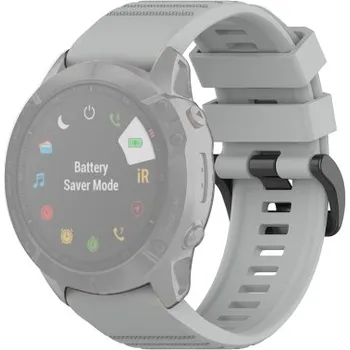 Příslušenství k chytrým hodinkám VSECHNONAMOBIL 37147 SILICONE Řemínek Garmin Fenix 3/3HR/5X/5 Plus /6X/6X Pro šedý