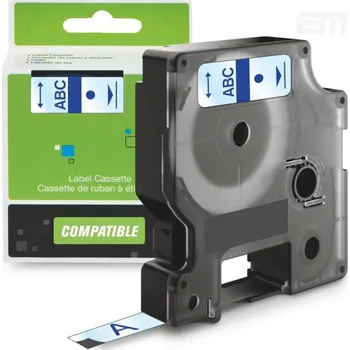 Pásek do tiskárny Páska AltPrint [Dymo] D1, 12mm (45011) průhl., modrý tisk, 7m