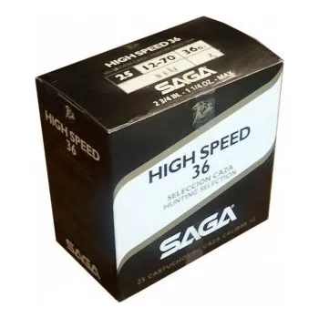 Příslušenství pro sportovní střelbu SAGA Náboj brokový SAGA, HIGH SPEED 36, 12x70mm, brok 3mm/ 5, 36g