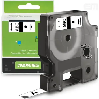 Pásek do tiskárny Páska AltPrint [Dymo] D1, 19mm (45803) bílá, černý tisk, 7m