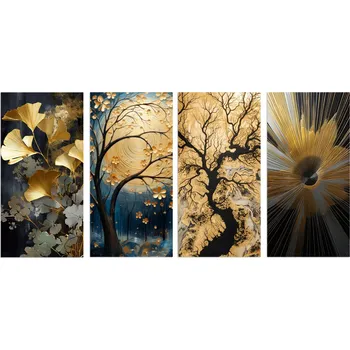 Obraz Čtyřdílný obraz na zeď do obýváku ložnice Květinová kompozice 60x