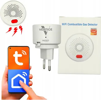 Bezpečnostní detektor DETEKTOR PLYNU ZEMNÍHO PLYNU PROPAN BUTAN TUYA WIFI