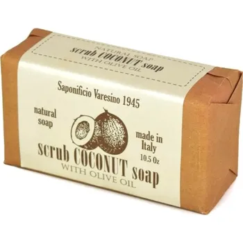 OSTATNÍ ZNAČKY Tuhé peelingové mýdlo s olivovým olejem SAPONIFICIO VARESINO Natural scrub soap Coconut 300 g