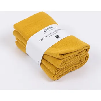 látková plena Tulimese Mušelínové pleny: hořčicová souprava