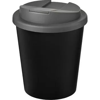 Hrnek z recyklátu o objemu 250 ml s víčkem odolným proti rozlití Americano® Espresso Eco , šedá