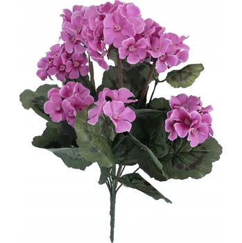 umělá květina Umělá pelargonie růžovofialová do květináče na terasa balkon