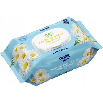 Toaletní papíry Pure Fresh vlhčený toaletní papír 100 kusů + víčko