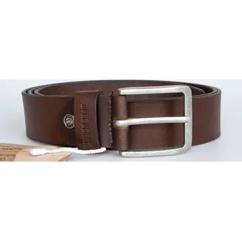 Opasek Hnědý kožený opasek Bullburry ze silné matně hnědé kůže, šířka 38 mm, délka 135 cm