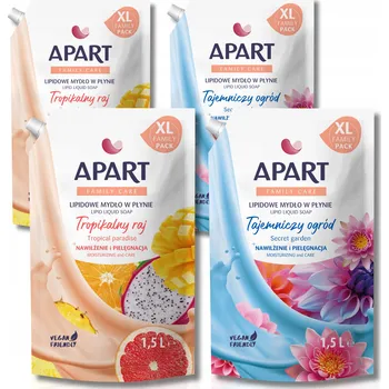 Mýdlo APART Pečující tekuté mýdlo pro citlivou pokožku Náhradní náplň MIX 1500ml 2+2