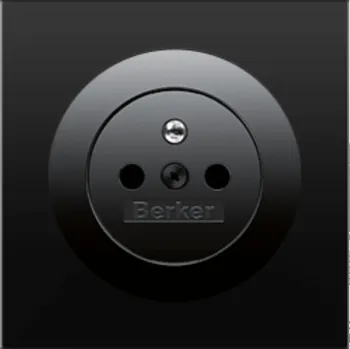 Elektrická zásuvka Zásuvka Berker R.3 černá kompletní