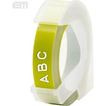 Pásek do tiskárny Páska AltPrint [Dymo] 3D, 9mm žlutozelená, bílý tisk, 3m - 1ks