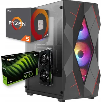 Stolní počítač Počítač Ryzen 5 4,2GHz || RTX 5060 8GB || 32GB/1TB SSD Win 11