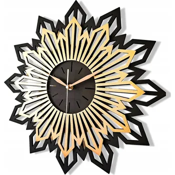 Hodiny HODINY NÁSTĚNNÉ, SLUNCE, GLAMOUR, MODERNÍ, STYL LOFT, BOHO, ZLATÉ