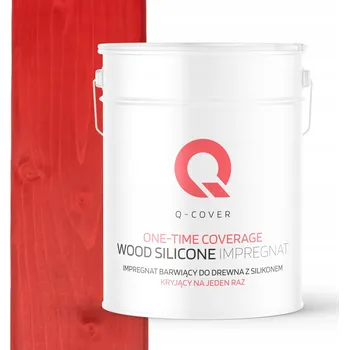 barva a nátěr na dřevo IMPREGNACE NA DŘEVO LAZURA S BARVOU OCHRANA SE SILIKONEM JEDNOVRSTVÁ ČERVENÁ 10L