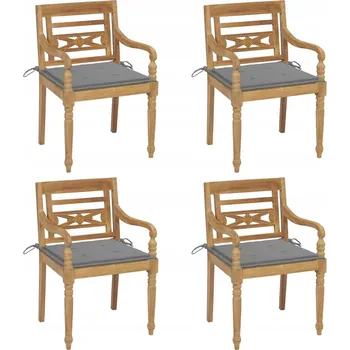 Zahradní židle VidaXL dřevěná šedá