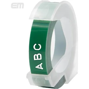 Pásek do tiskárny Páska AltPrint [Dymo] 3D, 9mm zelená, bílý tisk, 3m - 1ks