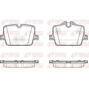 Brzdová destička Sada brzdových destiček, kotoučová brzda REMSA 1874.00