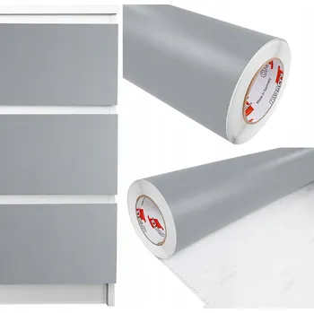 Tapeta Nálepka na Nábytek PVC Fólie Šedá Matná Samolepící Tapeta Dekorativní Změna Barvy Nábytku