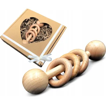 Gryzak na prořezávání zoubků GRYZAK dřevo béžové