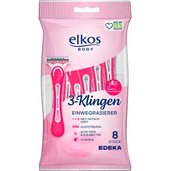 Elkos Body Jednorázová holítka s trojitou čepelí 8 ks - originál z Německa